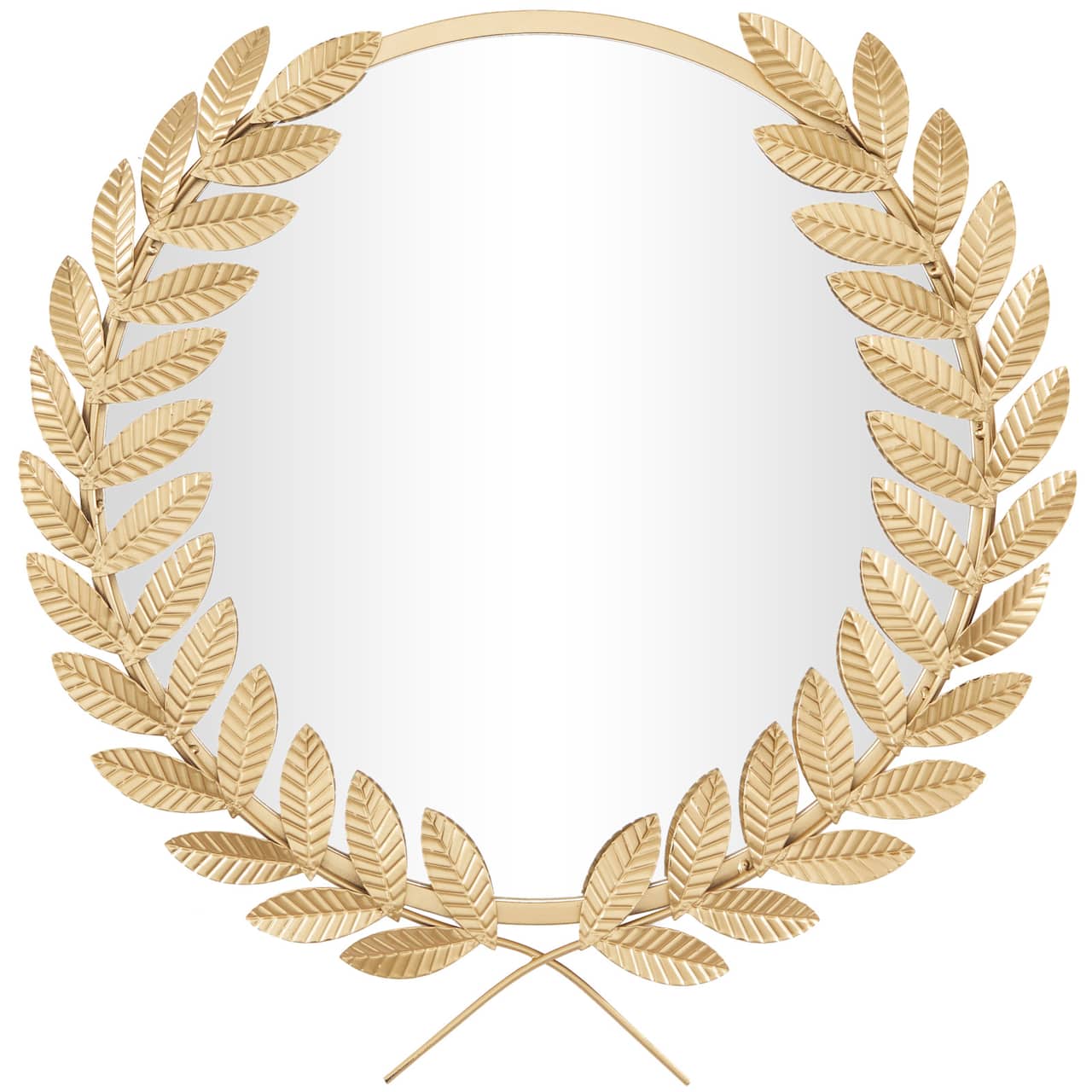 CosmoLiving by Cosmopolitan Gold Metal Leaf Wall Mirror 23" x 2" x 23"